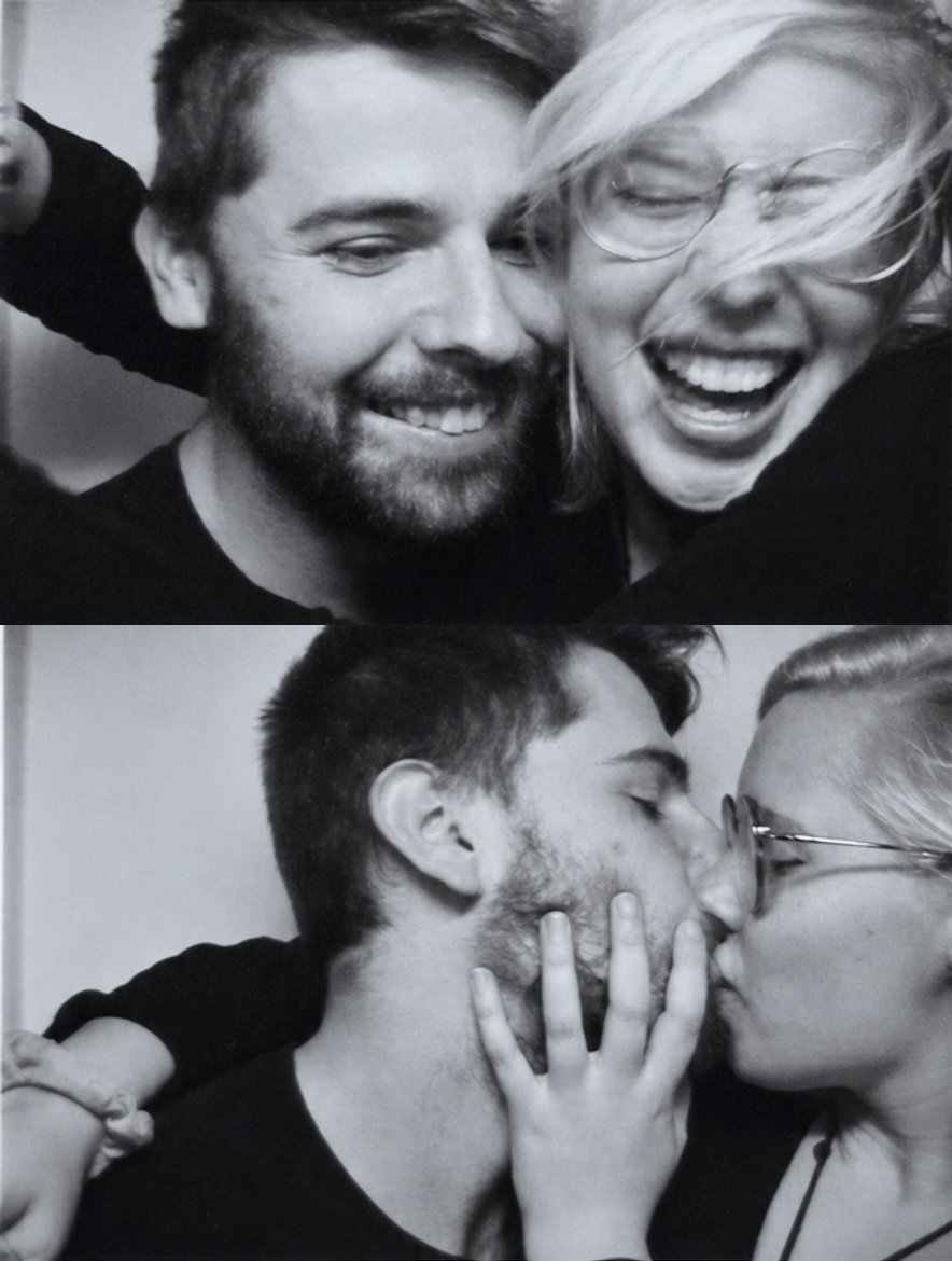 Katryna and Cooper in a photobooth